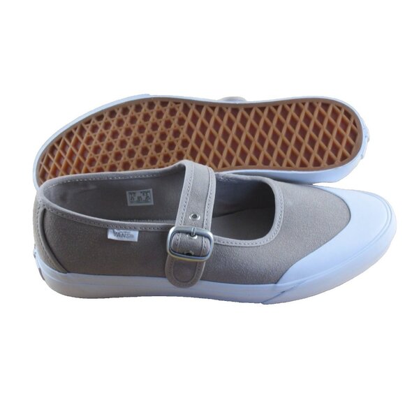 Vans Women's Mary Jane Suede Atmosphere Grey adjustable Sneakers Sizes NIB - Picture 2 of 7